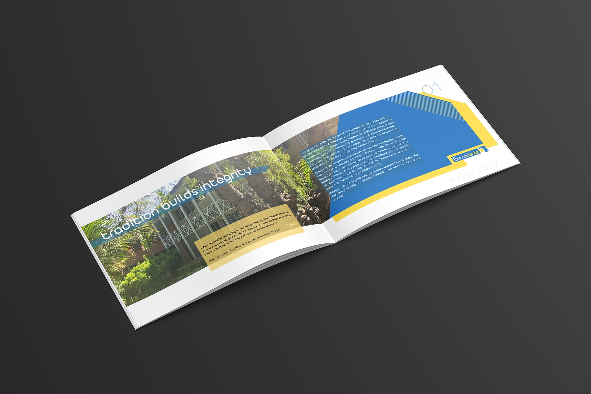 Broszura booklet dla firmy budowlanej katalog firmowy