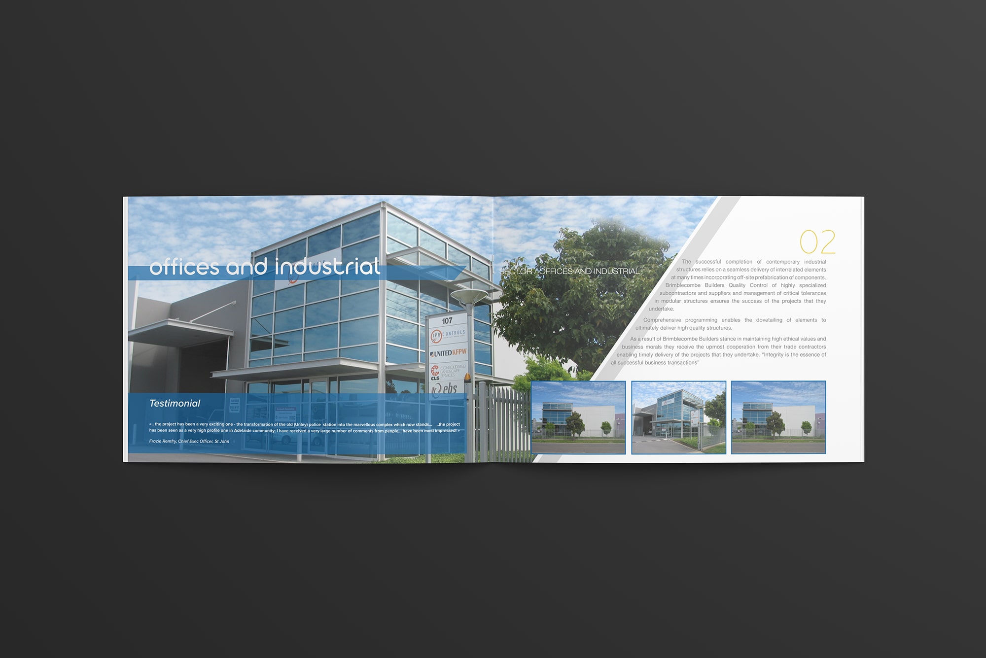 Broszura booklet dla firmy budowlanej katalog firmowy