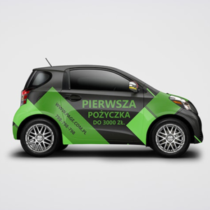 Projekt graficzny oklejanie samochodu