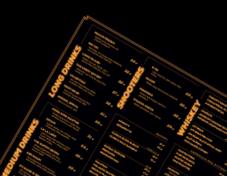 Karta Menu Restauracji – Opium Bar