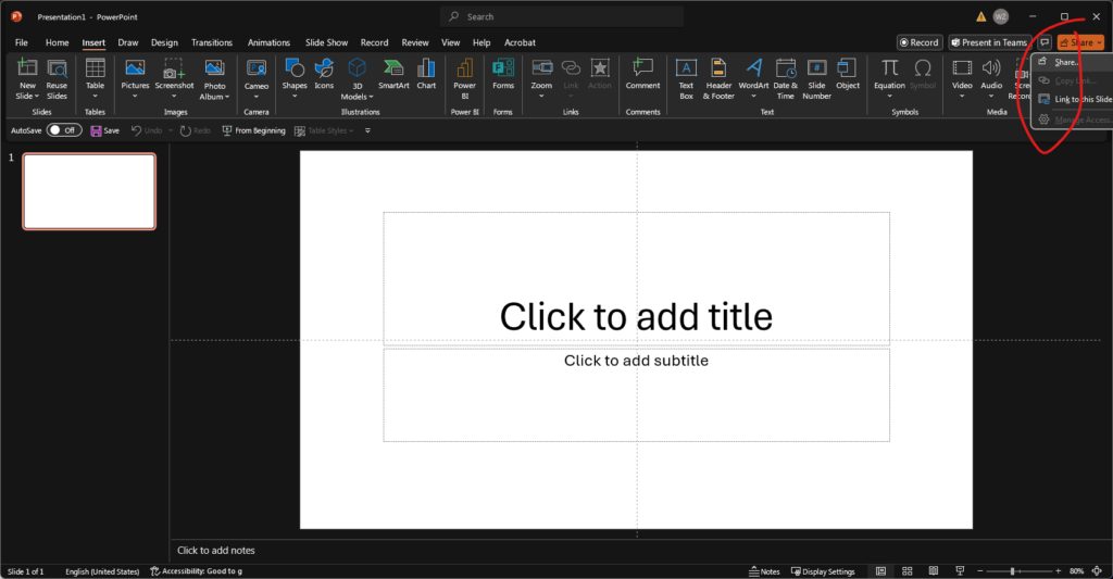 PowerPoint współpraca online