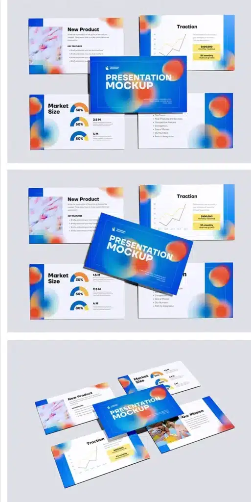 Grafika przedstawiająca różnorodne obrazy używane w prezentacji PowerPoint.