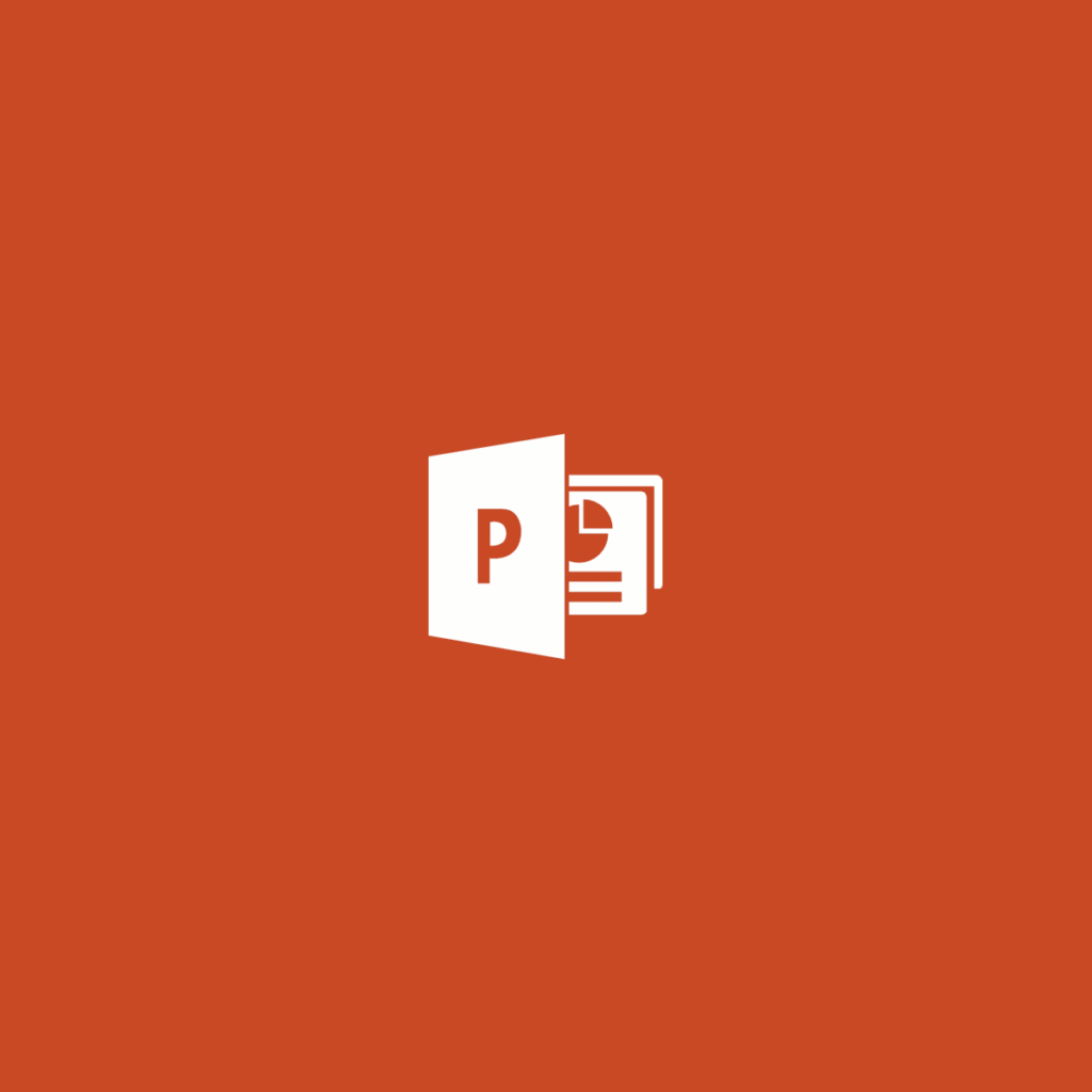 PowerPoint: ikona Microsoft PowerPoint w pomarańczowym kwadracie
