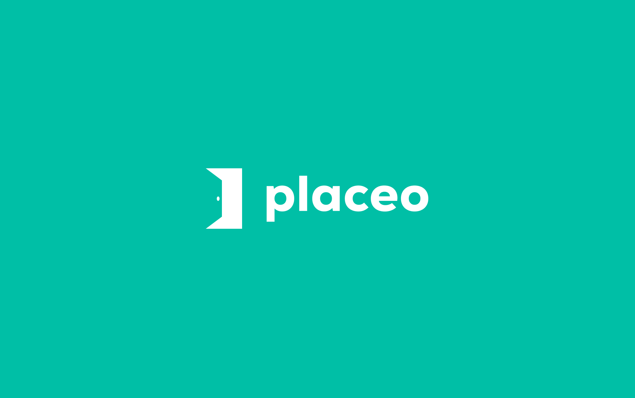 Projekt logo Placeo wersja kolorowa na tle