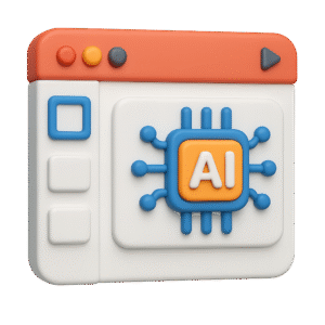 Sztuczna inteligencja w tym samym clay-3D stylu PowerPoint