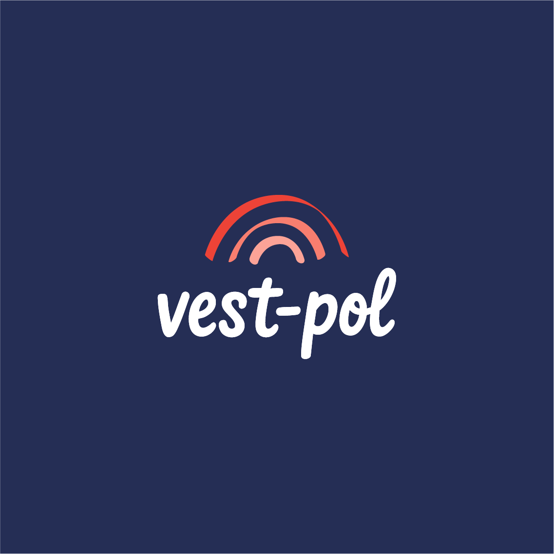 Projekt logo Vest-Pol – wersja achromatyczna logotypu