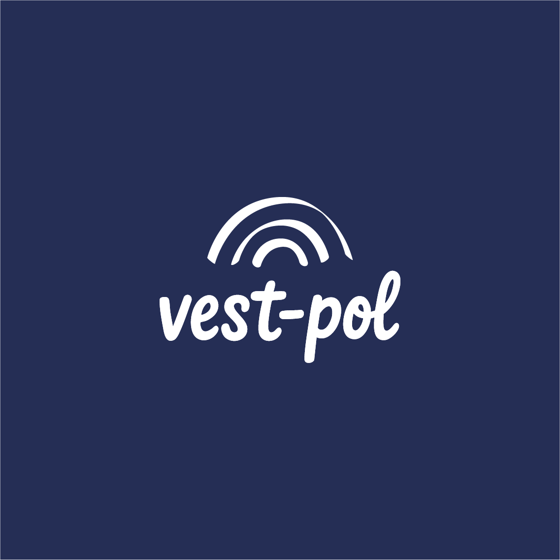 Projekt logo Vest-Pol – wersja monochromatyczna logotypu
