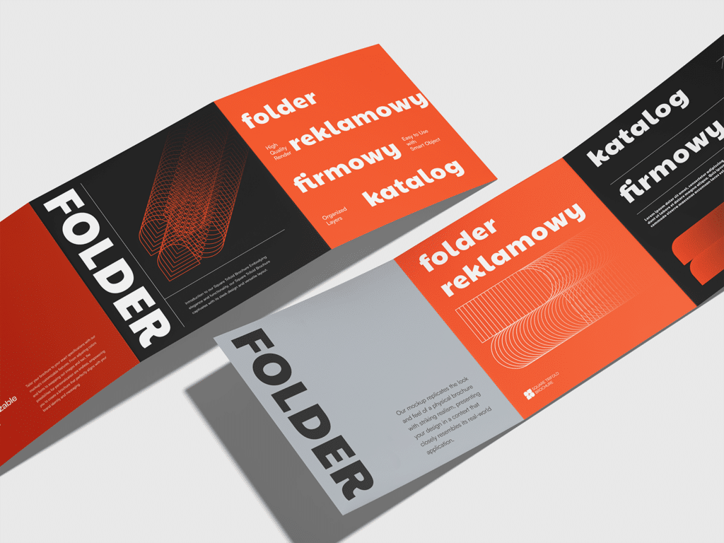 folder reklamowy firmy – przykład eleganckiego projektu folderu firmowego