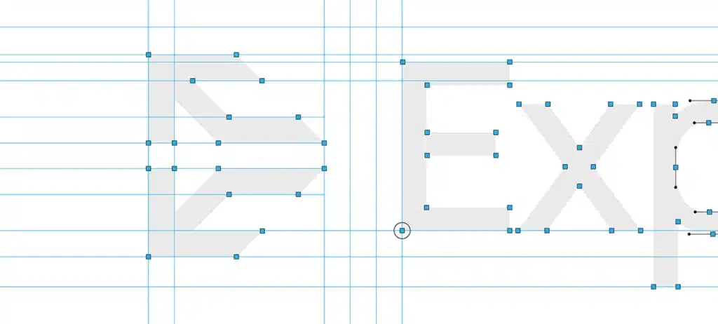 Siatka grid projektu graficznego logo