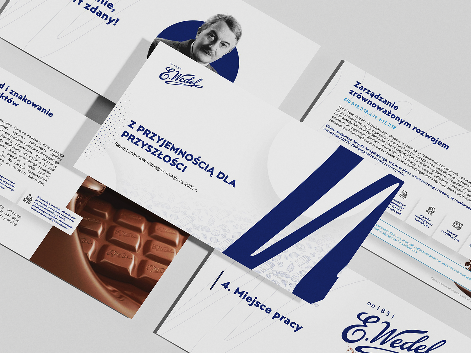 projekt raportu ESG Wedel - layout raportu zrównoważonego rozwoju